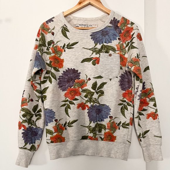 Pull & Bear Floral Crewneck Sweater - Picture 1 of 2